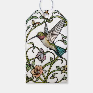 Elegante Kolibri-Kunst botanisch Boho-Chic Geschenkanhänger