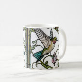 Elegante Kolibri-Kunst botanisch boho chic Kaffeetasse (VorderseiteRechts)
