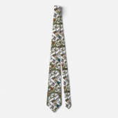 Elegante Kolibri-Kunst botanisch boho chic Krawatte (Vorderseite)