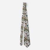 Elegante Kolibri-Kunst botanisch boho chic Krawatte (Rückseite)