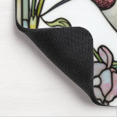 Elegante Kolibri-Kunst botanisch Boho Chic Mousepad (Ecke)
