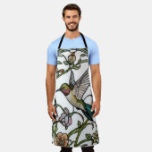 Elegante Kolibri-Kunst botanisch boho chic Schürze (Getragen)