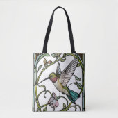 Elegante Kolibri-Kunst botanisch boho chic Tasche (Vorderseite)