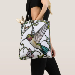 Elegante Kolibri-Kunst botanisch boho chic Tasche