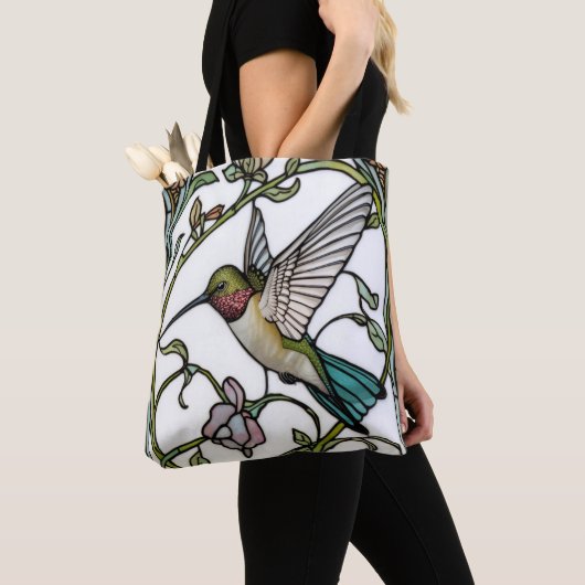 Elegante Kolibri-Kunst botanisch boho chic Tasche (Von Nahem)
