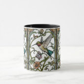 Elegante Kolibri-Kunst botanisch boho chic Tasse (Zentrum)
