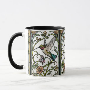 Elegante Kolibri-Kunst botanisch boho chic Tasse