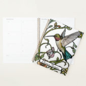 Elegante Kolibri-Kunstwerke botanisch Boho-Chic Planer (Anzeige)