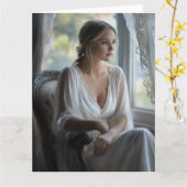 Elegante Kombination: Aquarellkarte Karte (Gelbe Blume)