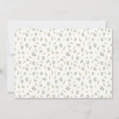 Elegante Kommunion Einladung - Blumenstrauß & Chal (Rückseite)