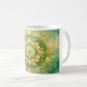 Elegante, komplizierte florale Mandala-Kunst Kaffeetasse (VorderseiteRechts)