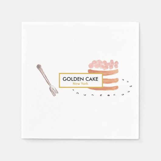 Elegante Konditorei/Bäckerei/Café Napkins Serviette (Vorderseite)