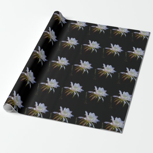 Elegante Königin der Nachtkaktus-Blume Geschenkpapier (Ungerollt)