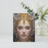 Elegante Königin eines Fairylands Postkarte (Stehend Vorderseite)