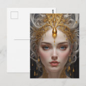 Elegante Königin eines Fairylands Postkarte (Vorne/Hinten)