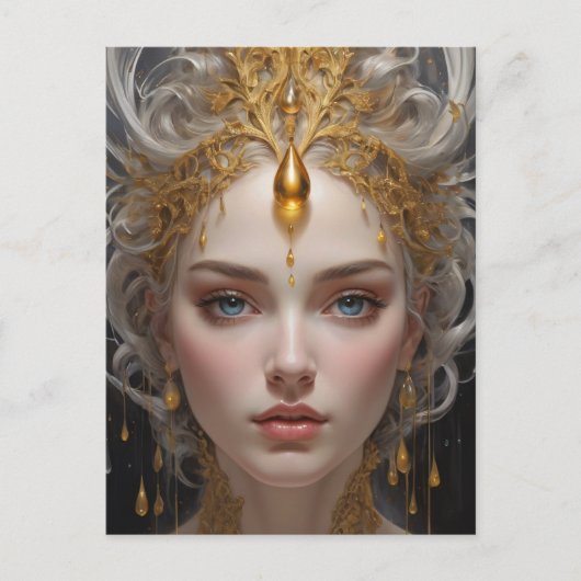 Elegante Königin eines Fairylands Postkarte (Vorderseite)