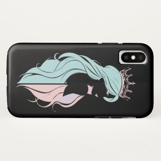 "Elegante Königin mit Krone" Pastelldesign Case-Mate iPhone Hülle (Rückseite (Horizontal))