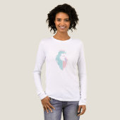 "Elegante Königin mit Krone" Pastelldesign Tri-Blend Shirt (Vorderseite voll)