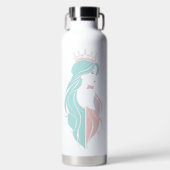 "Elegante Königin mit Krone" Pastelldesign Trinkflasche (Vorderseite)