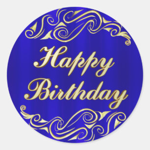 Elegante königliche goldene Typografie-alles Gute Runder Aufkleber