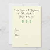 Elegante königliche Hochzeit Einladung Harrys u. (Rückseite)