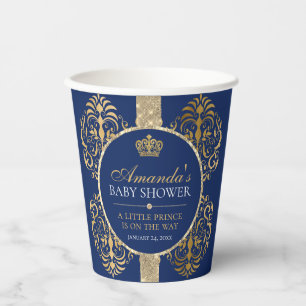 Elegante königliche Prinz-Baby-Party Pappbecher
