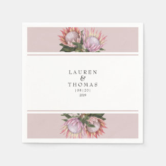 Elegante Königsprotea Blume Napkins Serviette