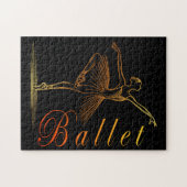 Elegante Kontur eines Darstellenden Ballerina Puzzle (Horizontal)