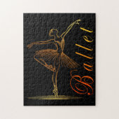 Elegante Kontur eines Darstellenden Ballerina Puzzle (Vertikal)
