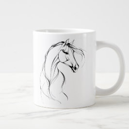 Elegante Kontur Silhouette Jumbo-Tasse