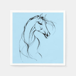 Elegante Kontur Silhouette Serviette