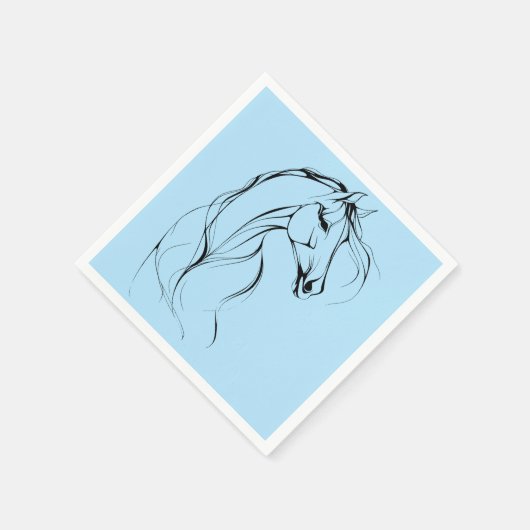 Elegante Kontur Silhouette Serviette (Ecke)