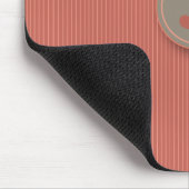 Elegante Korallen Personalisiert Mit Monogramm Mou Mousepad (Ecke)