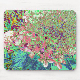 Elegante Korallen- und Chartreuse-Limelight-Horten Mousepad