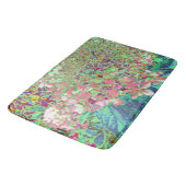 Elegante Korallen und Chartreuse Limelight Hydrang Badematte (Schrägansicht)