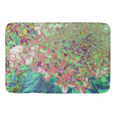 Elegante Korallen und Chartreuse Limelight Hydrang Badematte (Vorderseite)