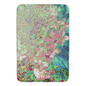 Elegante Korallen und Chartreuse Limelight Hydrang Badematte (Vorderseite Vertikal)