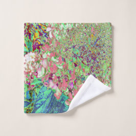 Elegante Korallen und Chartreuse Limelight Hydrang Badhandtuch Set