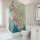 Elegante Korallen und Chartreuse Limelight Hydrang Duschvorhang (Beispiel)