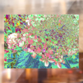 Elegante Korallen und Chartreuse Limelight Hydrang Fensteraufkleber (Blatt 2)