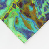 Elegante Korallen und Chartreuse Limelight Hydrang Fleecedecke (Ecke)