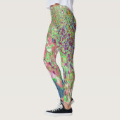 Elegante Korallen und Chartreuse Limelight Hydrang Leggings (Links)