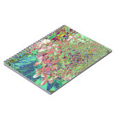 Elegante Korallen und Chartreuse Limelight Hydrang Notizblock (Linke Seite)