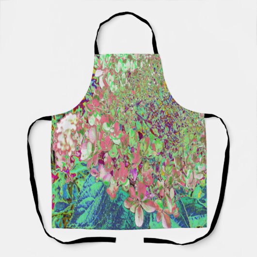 Elegante Korallen und Chartreuse Limelight Hydrang Schürze (Vorderseite)