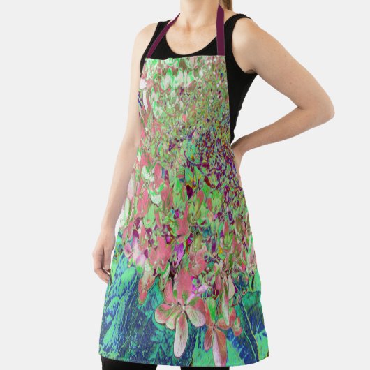 Elegante Korallen und Chartreuse Limelight Hydrang Schürze (InSitu)