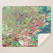 Elegante Korallen und Chartreuse Limelight Hydrang Sherpadecke (Vorderseite (Horizontal))