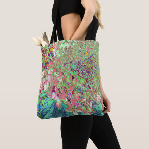 Elegante Korallen und Chartreuse Limelight Hydrang Tasche