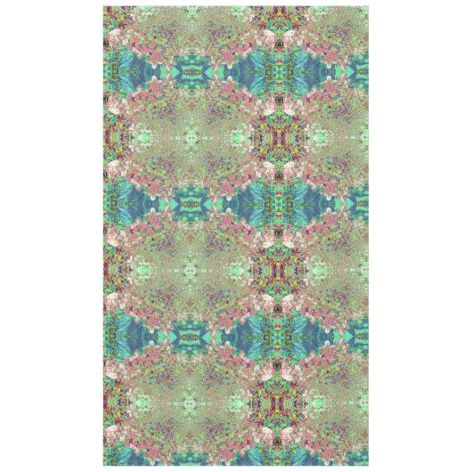 Elegante Korallen und Chartreuse Limelight Hydrang Tischdecke (Vorderseite)