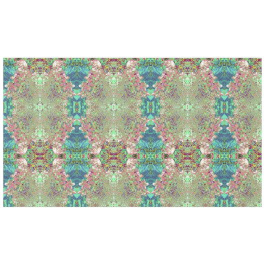 Elegante Korallen und Chartreuse Limelight Hydrang Tischdecke (Vorderseite (Horizontal))