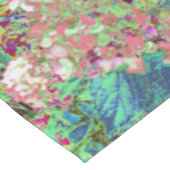 Elegante Korallen und Chartreuse Limelight Hydrang Tischdecke (Schrägansicht)